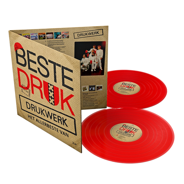 Drukwerk - Beste Druk | Het Allerbeste Van Drukwerk (Red transparent vinyl) (2LP)