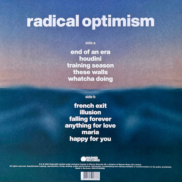 Dua Lipa - Radical Optimism (Limited edition, Curaçao blue vinyl) (LP)