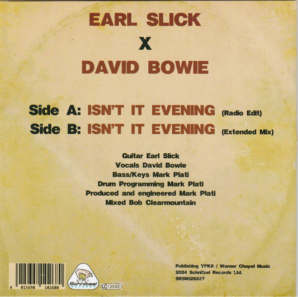 Earl Slick x David Bowie - Isn't it evening (Limited turquoise vinyl)