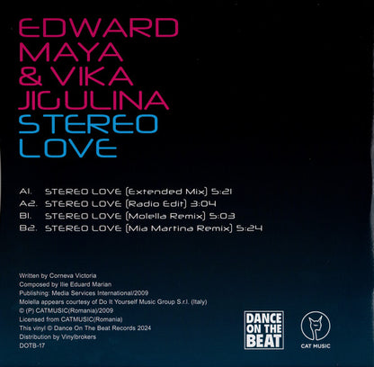Edward Maya & Vika Jigulina - Stereo love (Pink vinyl) (12" Maxi Single)