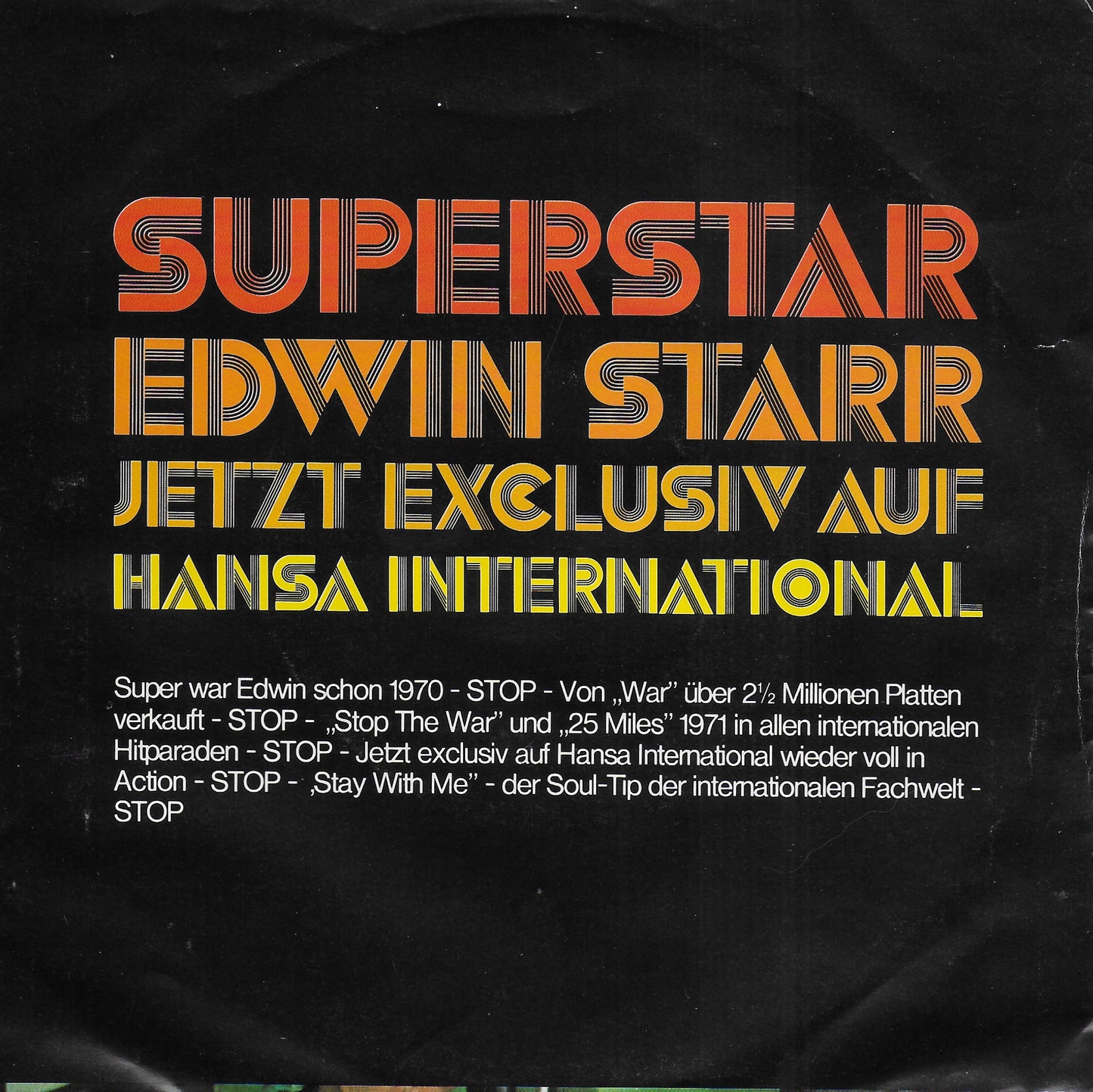 Edwin Starr - Stay with me (Duitse uitgave)