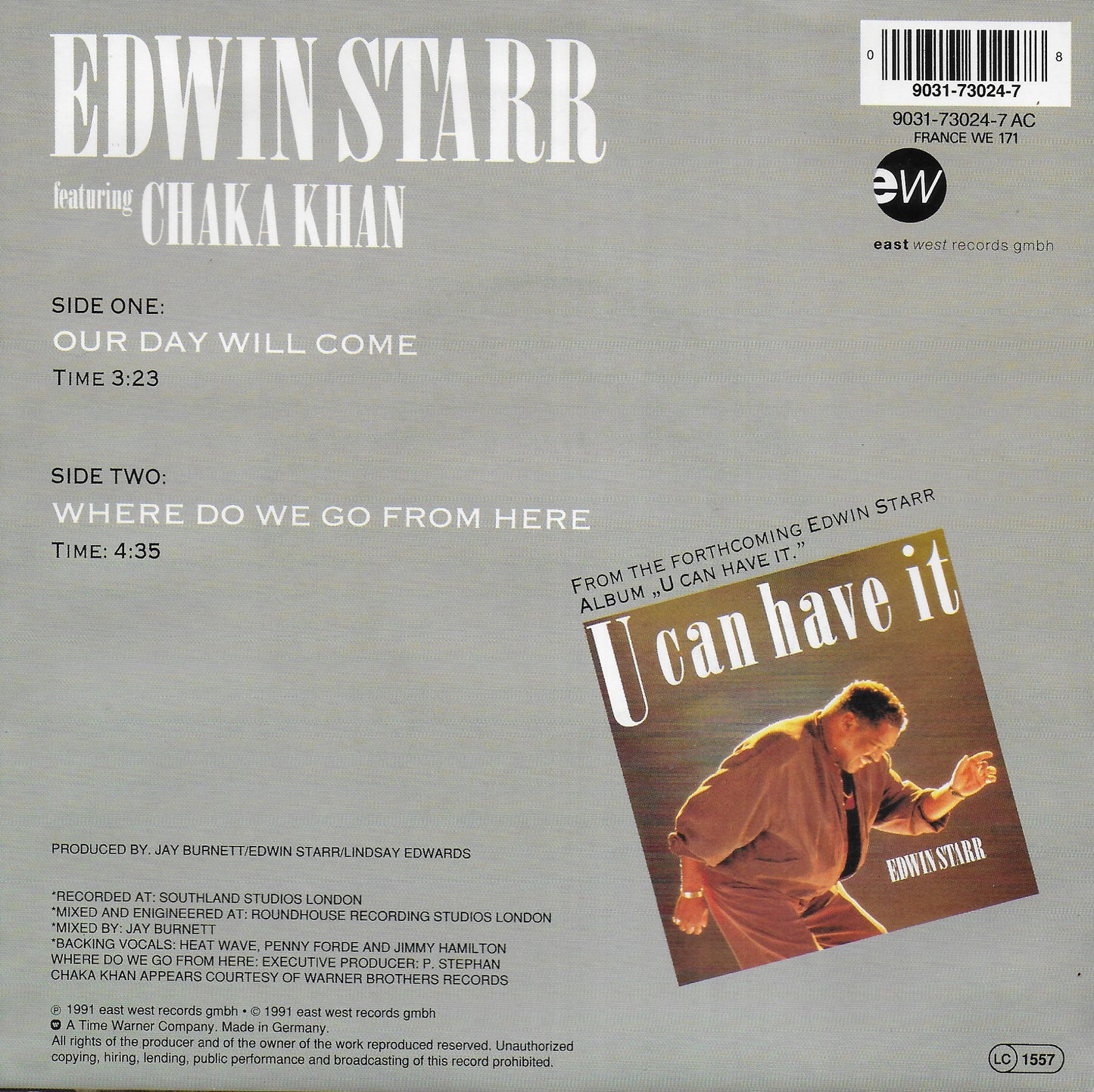 Edwin Starr featuring Chaka Khan - Our day will come