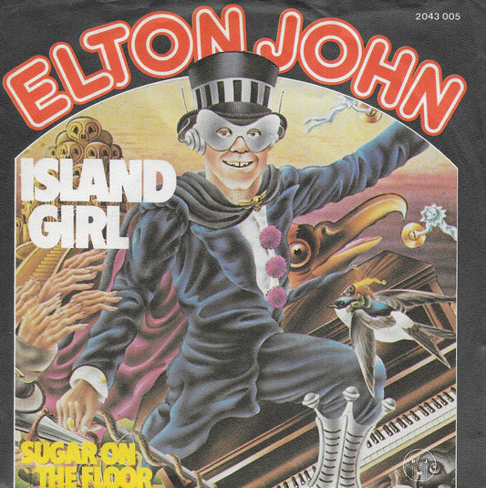 Elton John - Island girl (Duitse uitgave)