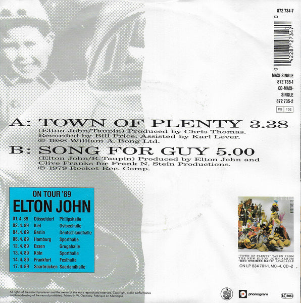 Elton John - Town of plenty (Duitse uitgave)