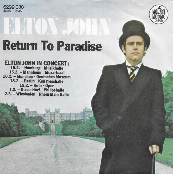 Elton John - Return to paradise / Song for Guy (Duitse uitgave)