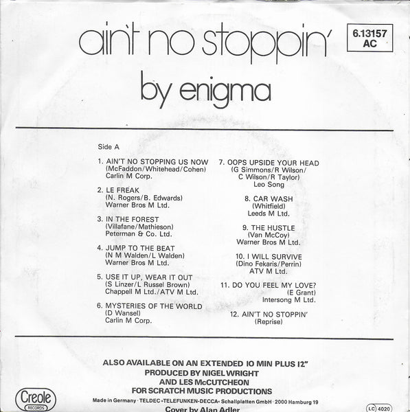 Enigma - Ain't no stoppin' (Duitse uitgave)