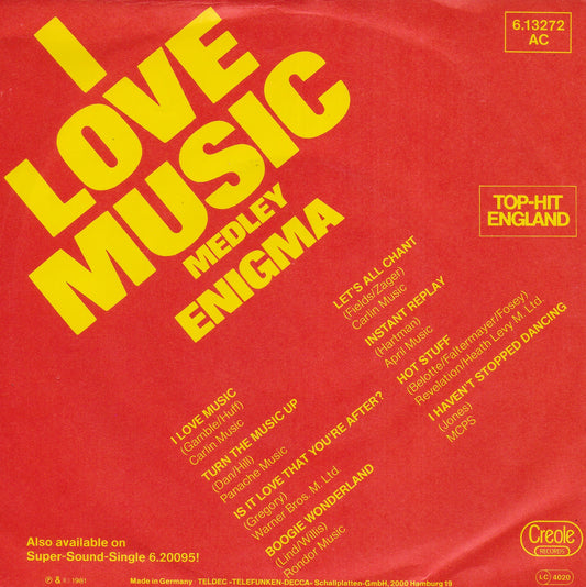 Enigma - I love music medley (Duitse uitgave)