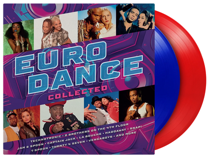 Various - Eurodance Collected (Limited translucent blue & red vinyl) (2LP)