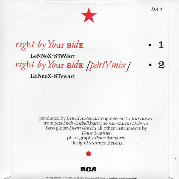 Eurythmics - Right by your side (Engelse uitgave)