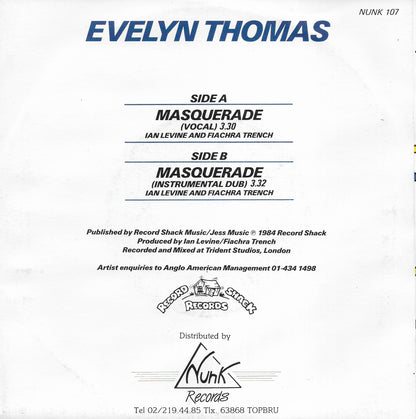 Evelyn Thomas - Masquerade (Belgische uitgave)