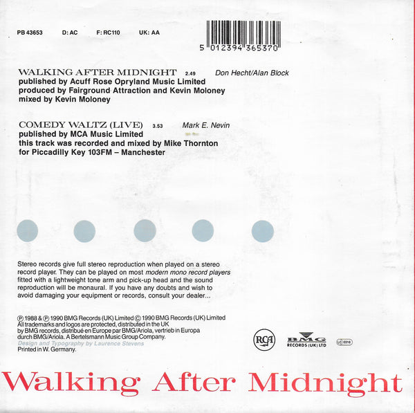 Fairground Attraction - Walking after midnight