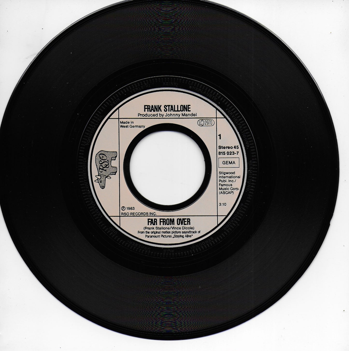 Frank Stallone - Far from over (Duitse uitgave)