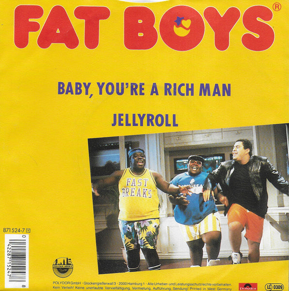 Fat Boys - Baby, you're a rich man (Europese uitgave)