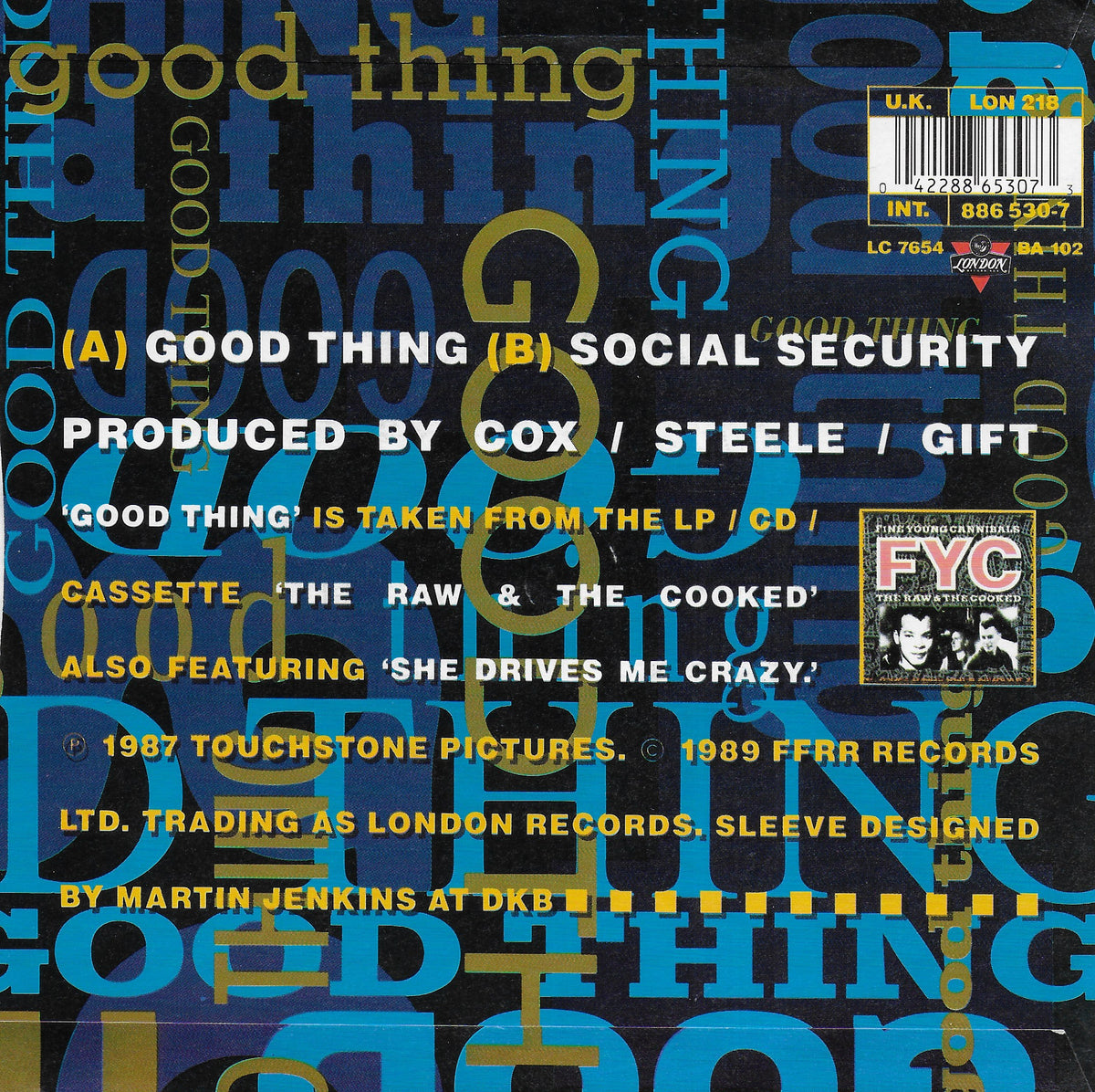 Fine Young Cannibals - Good thing (Engelse uitgave)