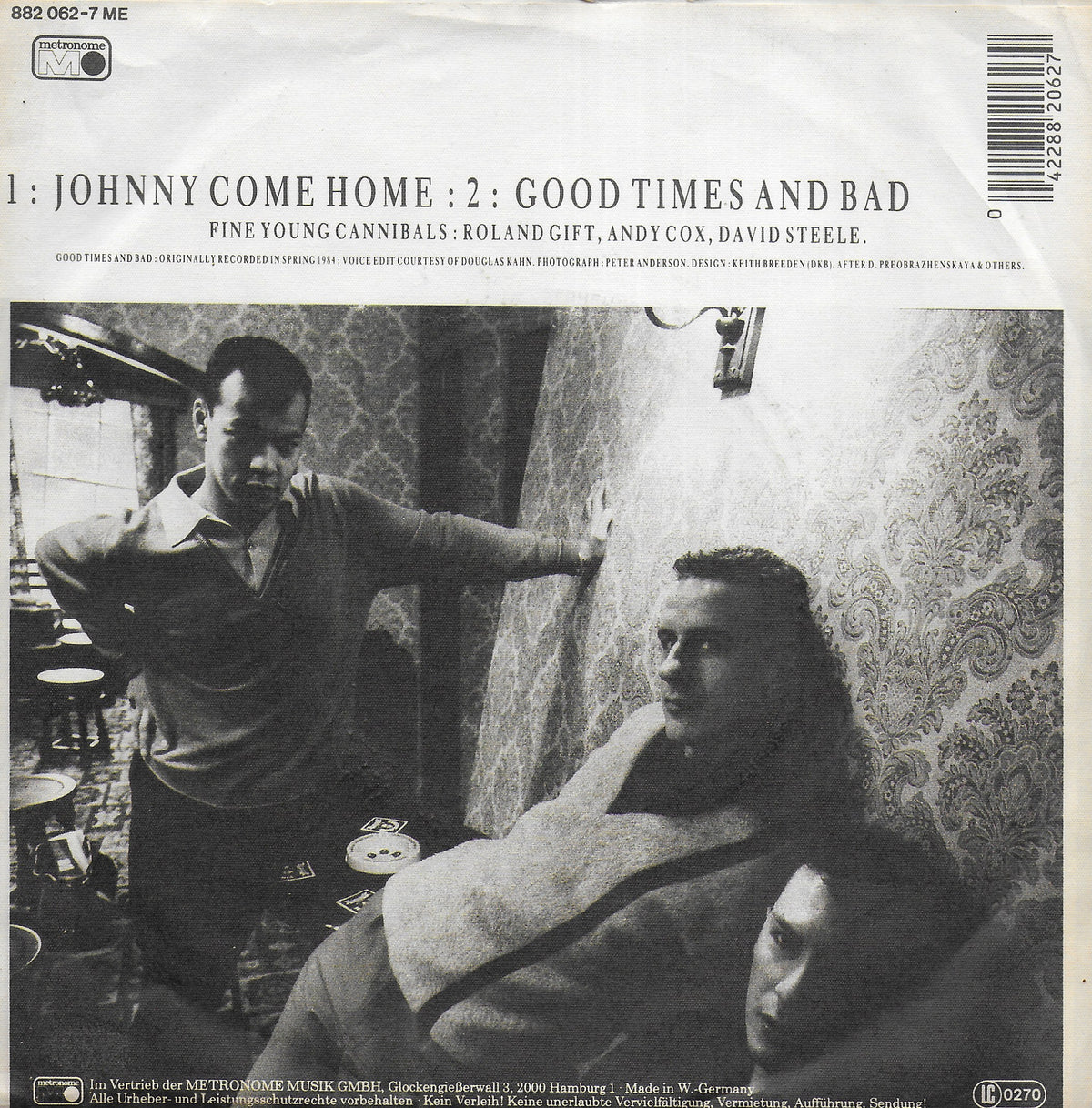 Fine Young Cannibals - Johnny come home (Duitse uitgave)