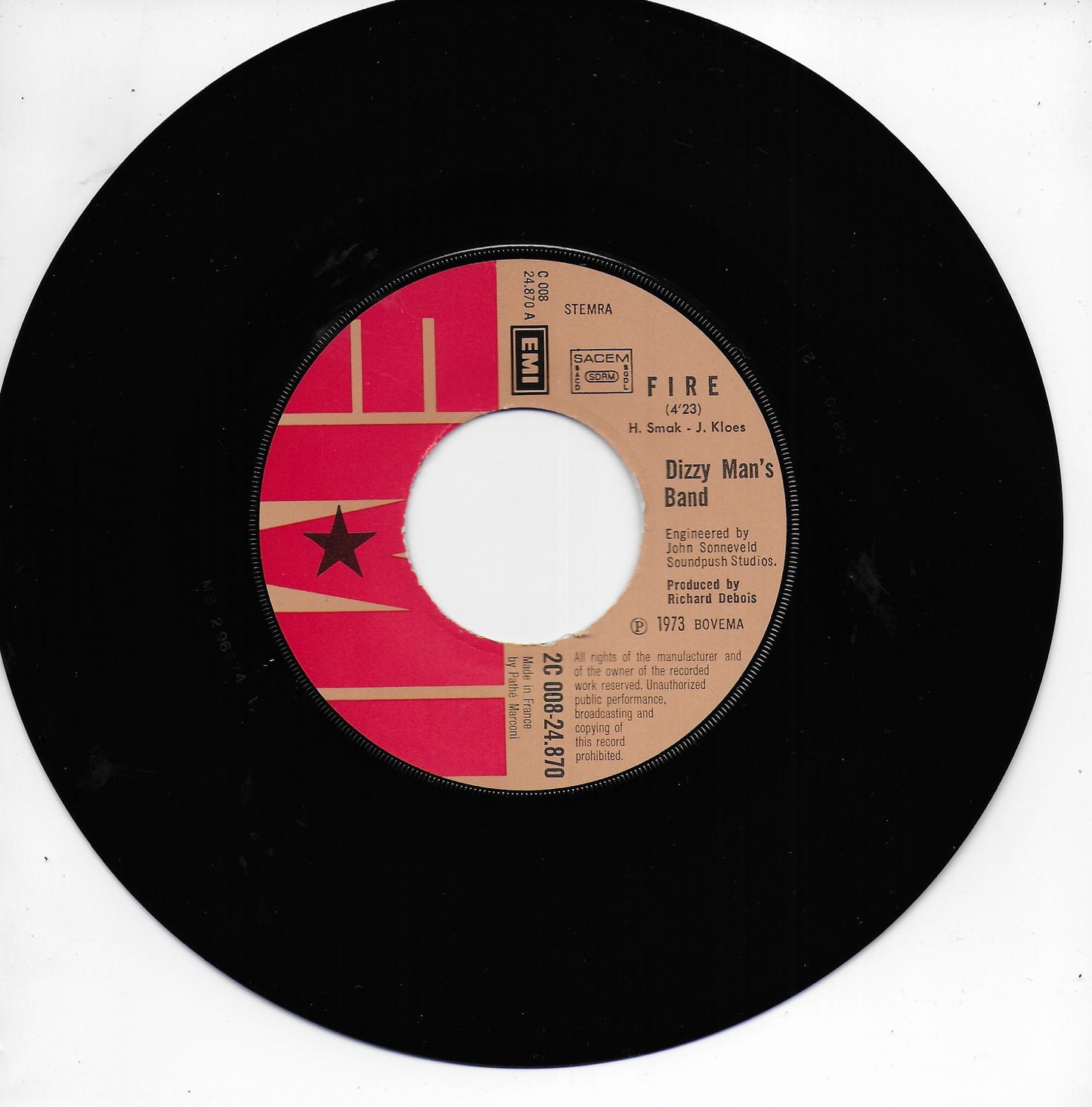 Dizzy Man's Band - Fire (Franse uitgave)