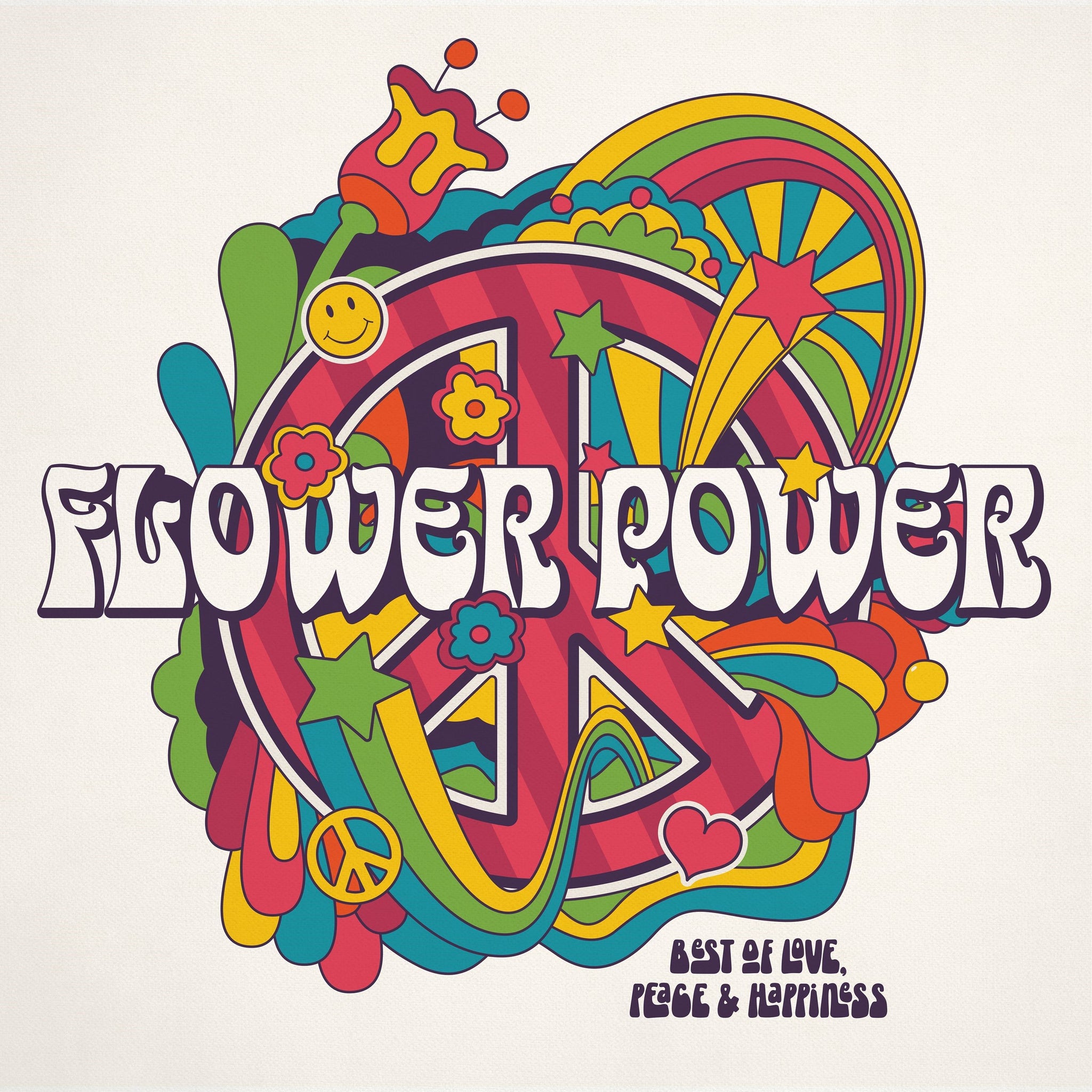 Various - Flower Power / Best Of Love, Peace & Happiness (Limited edition, orange & yellow vinyl) (2LP)