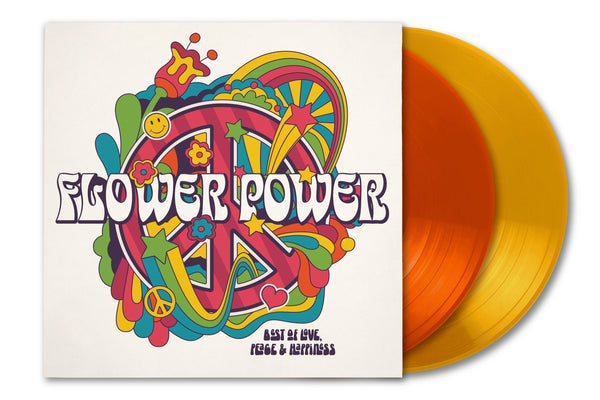 Various - Flower Power / Best Of Love, Peace & Happiness (Limited edition, orange & yellow vinyl) (2LP)