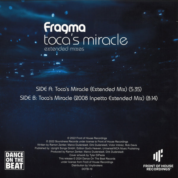 Fragma - Toca's miracle (White vinyl) (12" maxi Single)
