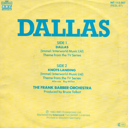Frank Barber Orchestra - Dallas (Duitse uitgave)