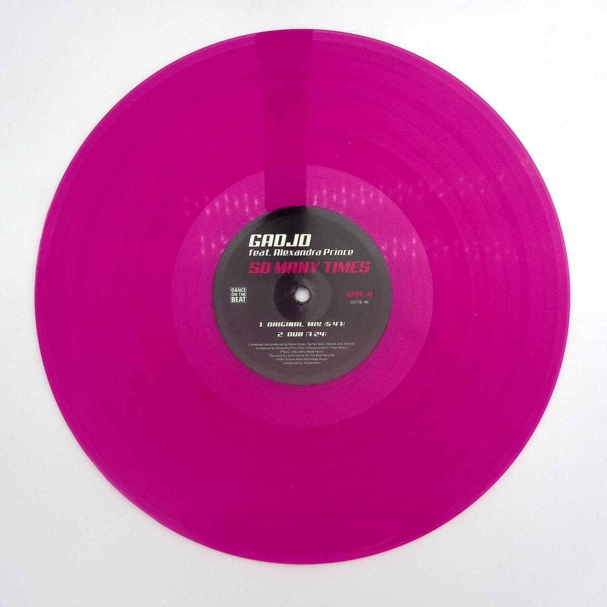 Gadjo feat. Alexandra Prince - So many times (Translucent pink vinyl) (12" Maxi Single)