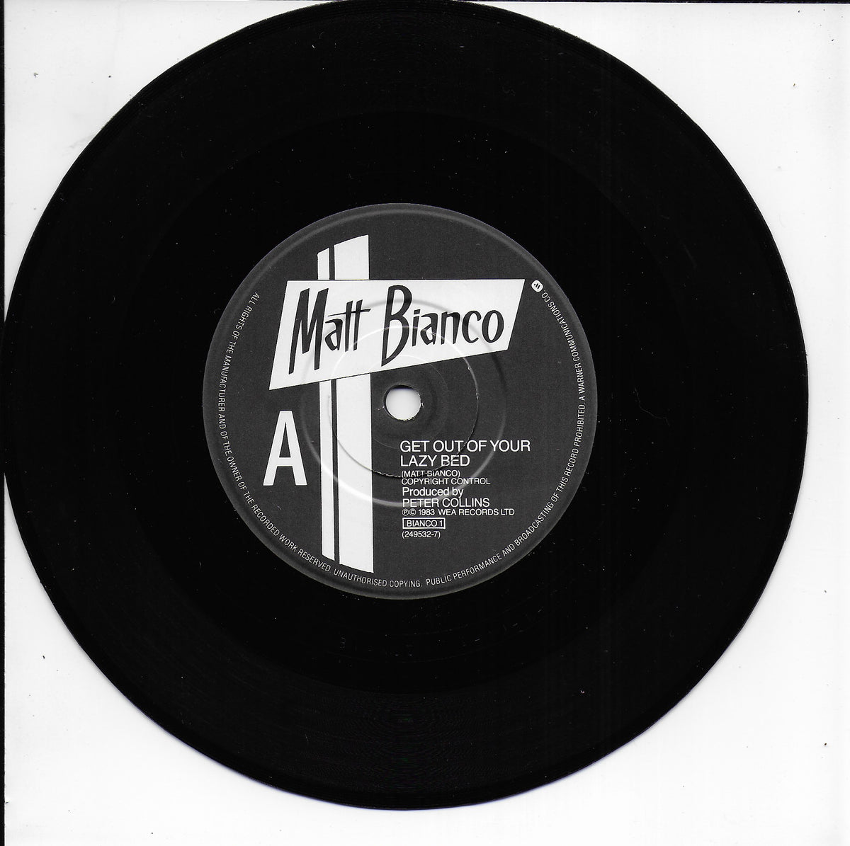 Matt Bianco - Get out of your lazy bed (Engelse uitgave)