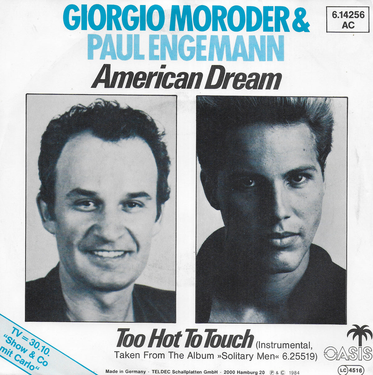 Giorgio Moroder & Paul Engemann - American dream (Duitse uitgave)