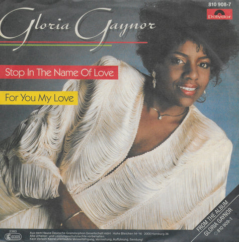 Gloria Gaynor - Stop in the name of love (Duitse uitgave)