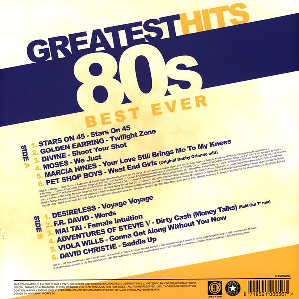 Various - Greatest Hits 80s Hits Best Ever (Blue vinyl) (LP)