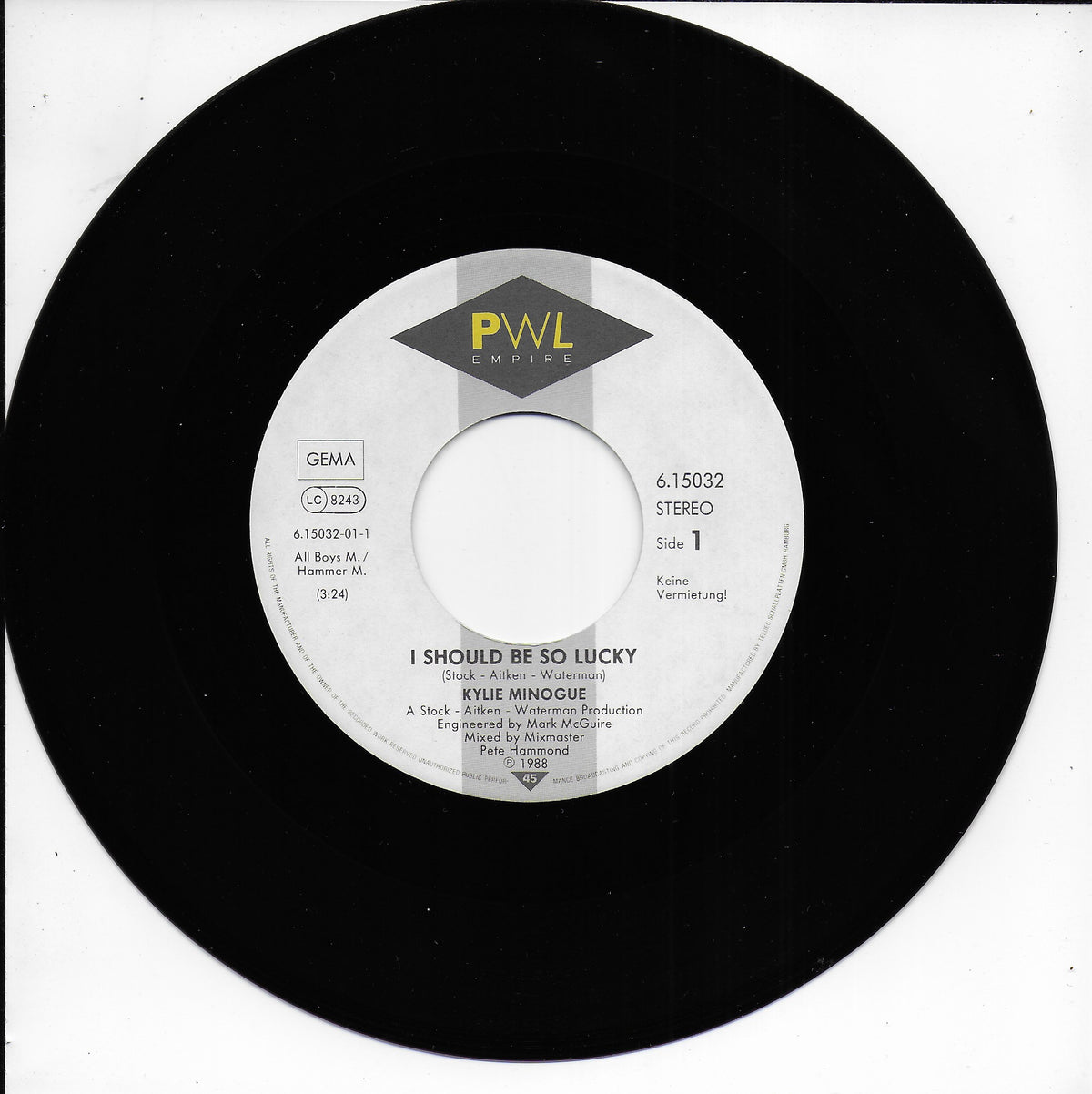 Kylie Minogue - I should be so lucky (Duitse uitgave)