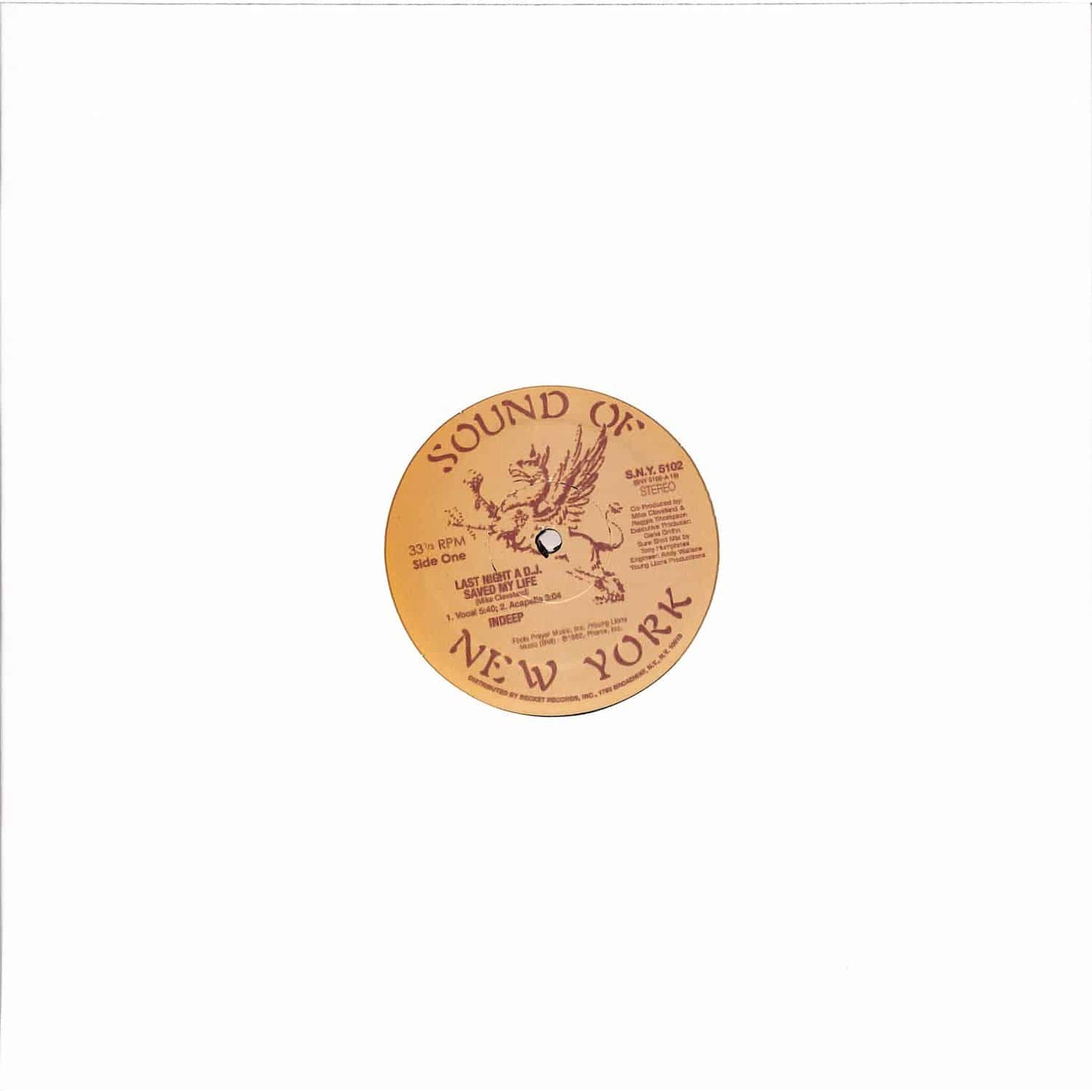Indeep - Last night a DJ saved my life (12" Maxi Single)
