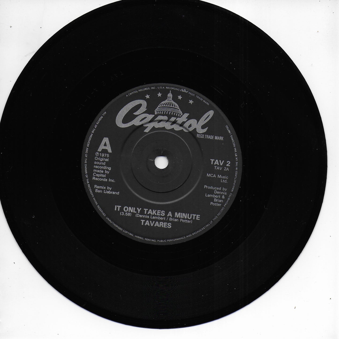 Tavares - It only takes a minute / More than a woman (Ben Liebrand remix) (Engelse uitgave)