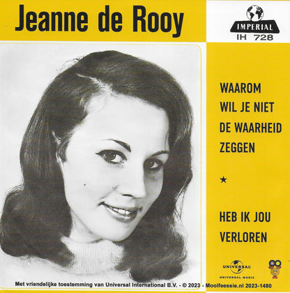 Jeanne de Rooy - Waarom wil je niet de waarheid zeggen / Heb ik jou verloren