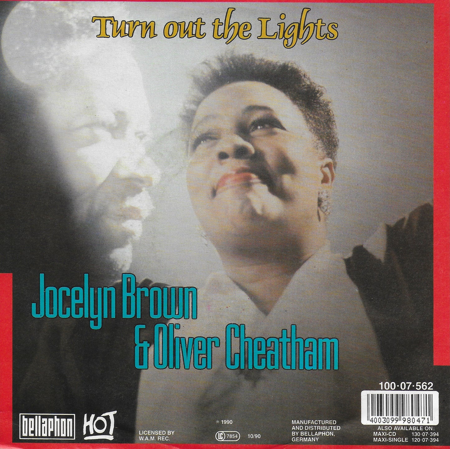 Jocelyn Brown & Oliver Cheatham - Turn out the lights (Duitse uitgave)