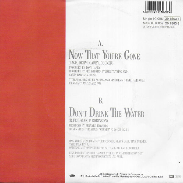 Joe Cocker - Now that you're gone (Duitse uitgave)