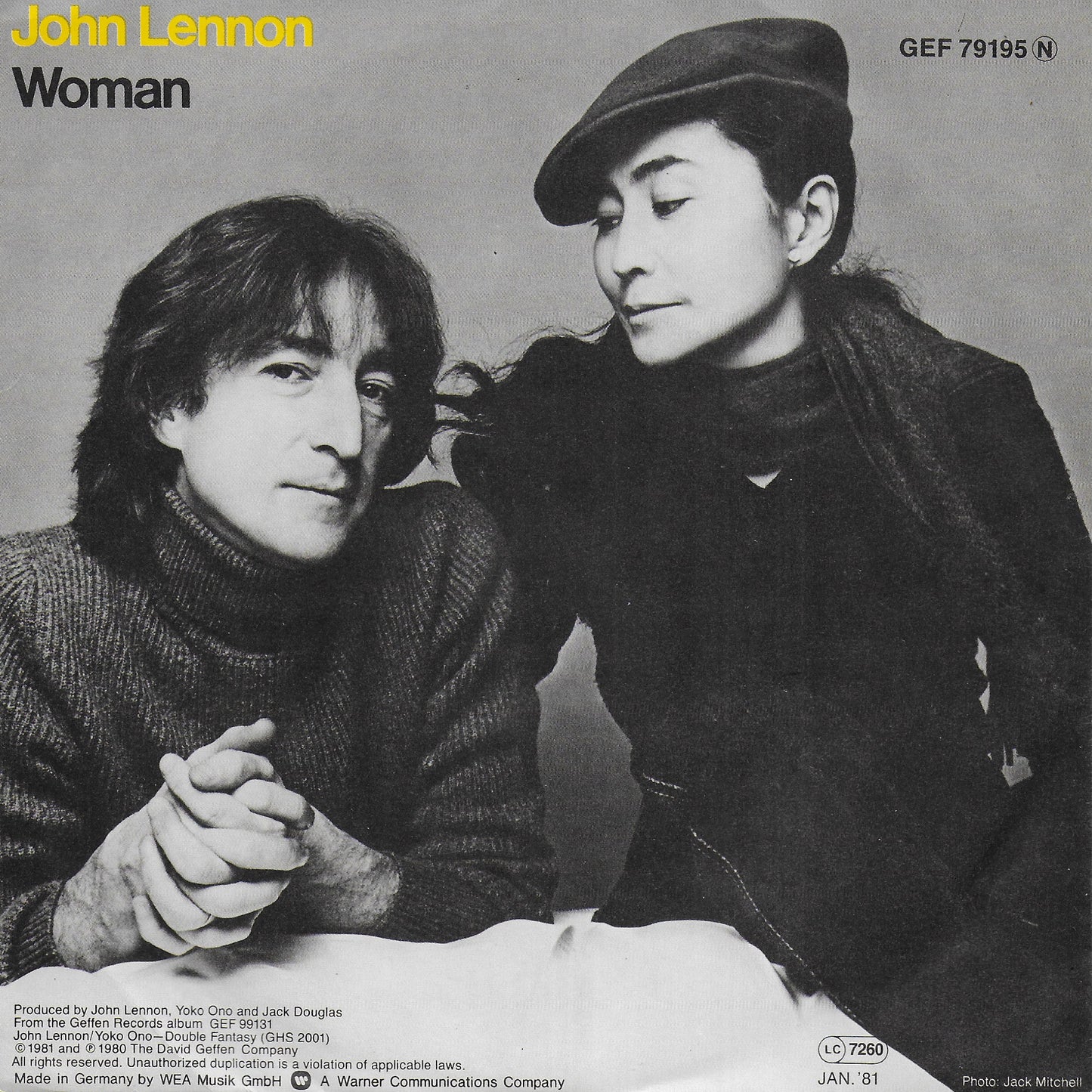 John Lennon - Woman (Duitse uitgave)