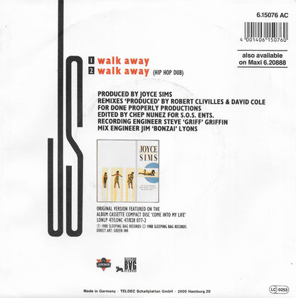 Joyce Sims - Walk away (Duitse uitgave)