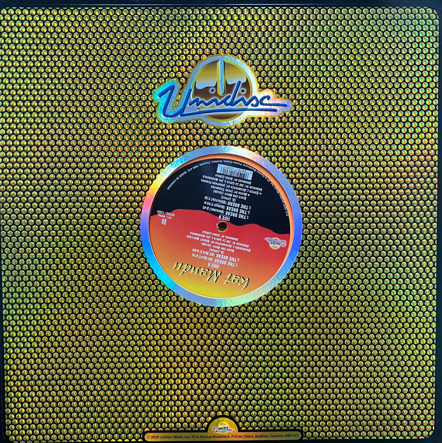 Kat Mandu - The Break (Florescent orange vinyl) (12" Maxi Single)