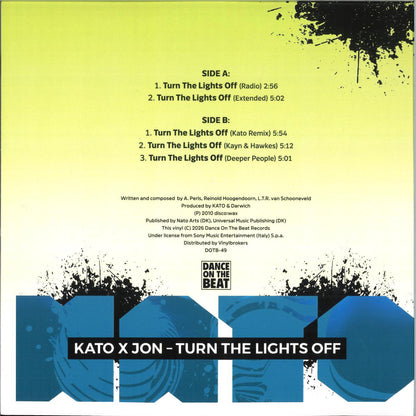 Kato x Jon - Turn the lights off (12" Maxi Single)