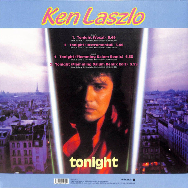 Ken Laszlo - Tonight (Limited blue & black splatter vinyl) (12" Maxi Single)