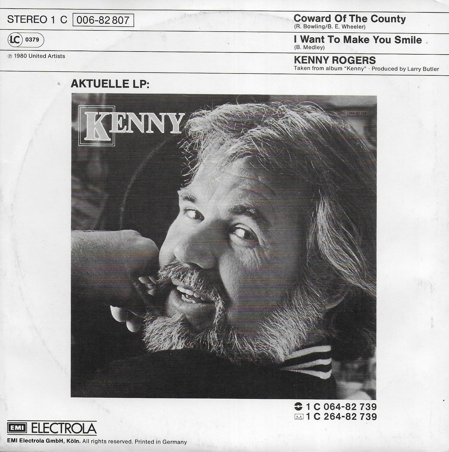 Kenny Rogers - Coward of the county (Duitse uitgave)