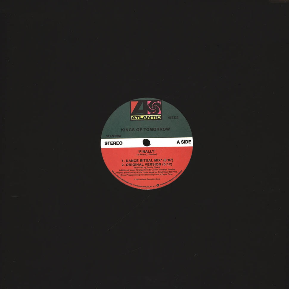 Kings Of Tomorrow - Finally (12" Maxi Single)