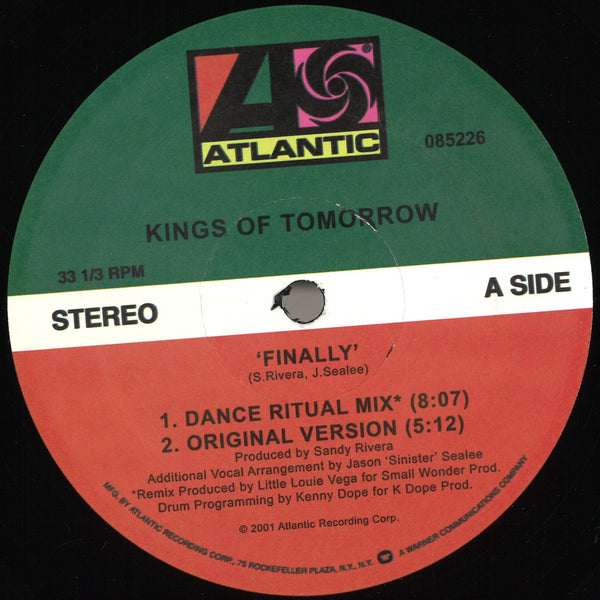 Kings Of Tomorrow - Finally (12" Maxi Single)