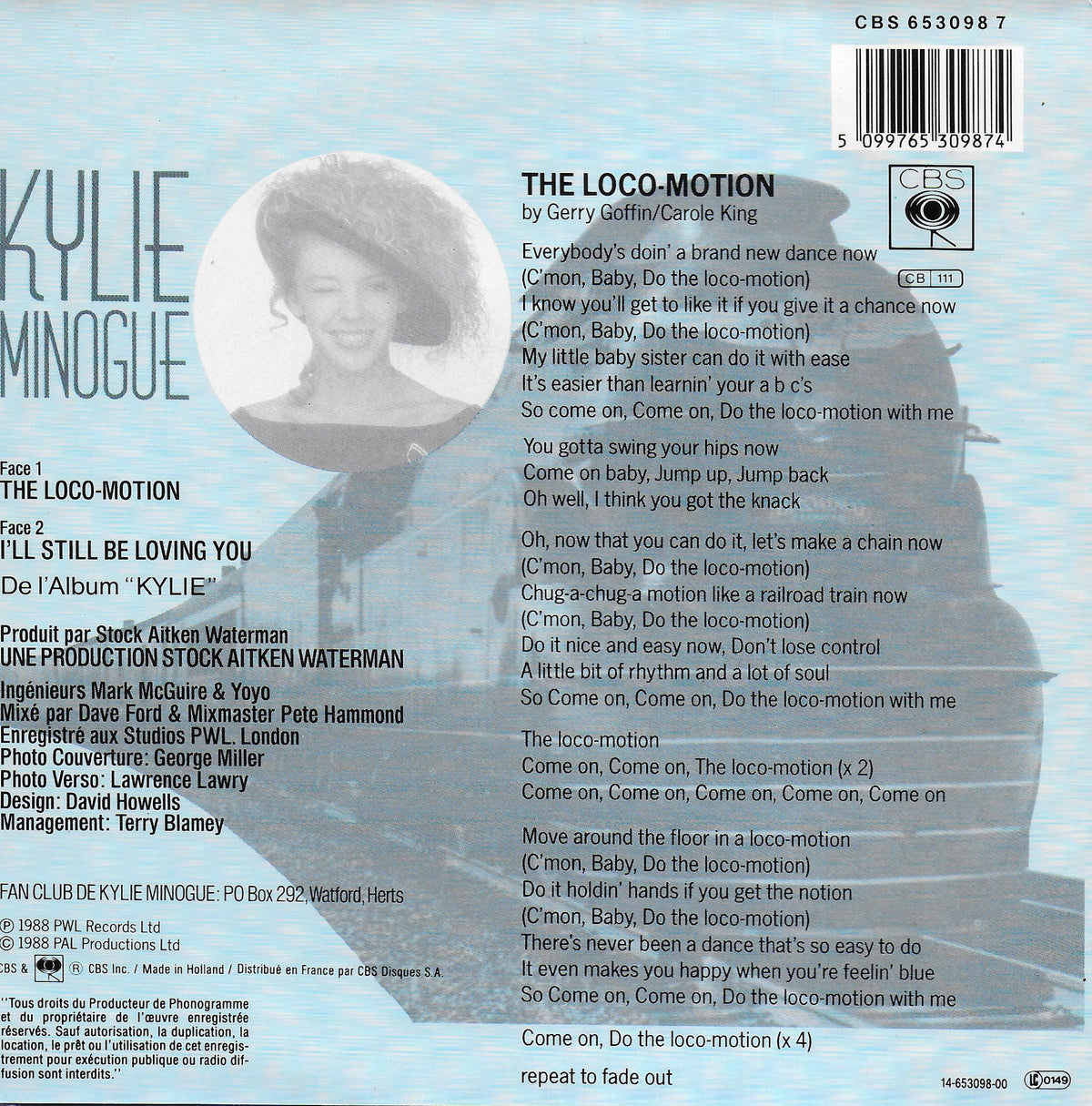 Kylie Minogue - The locomotion (Europese uitgave)