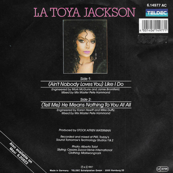 La Toya Jackson - (Ain't nobody loves you) Like i do (Duitse uitgave)