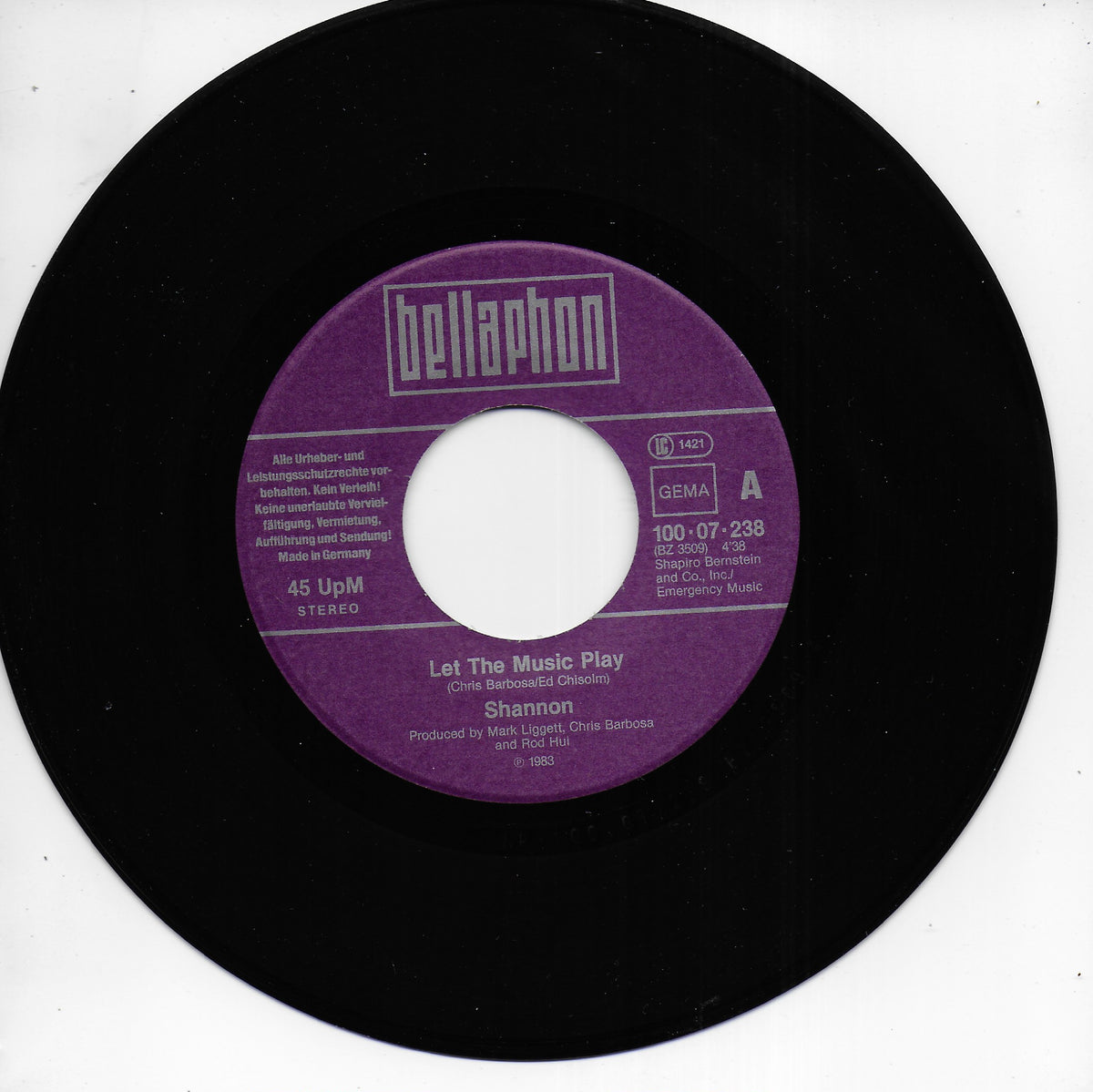 Shannon - Let the music play (Duitse uitgave)