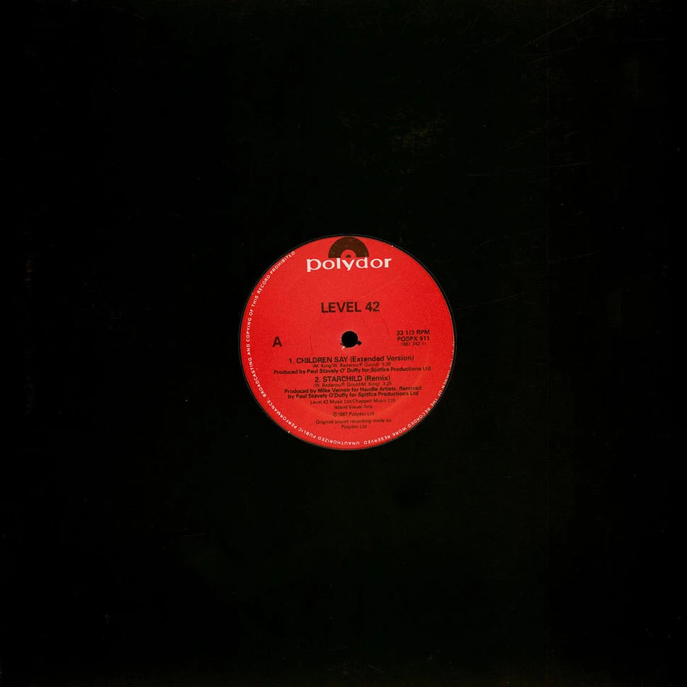 Level 42 - Children say / Starchild / The Platinum edition Megamix (12" Maxi Single)