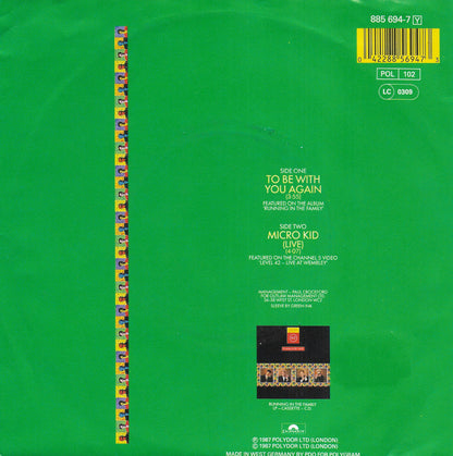 Level 42 - To be with you again (Duitse uitgave)
