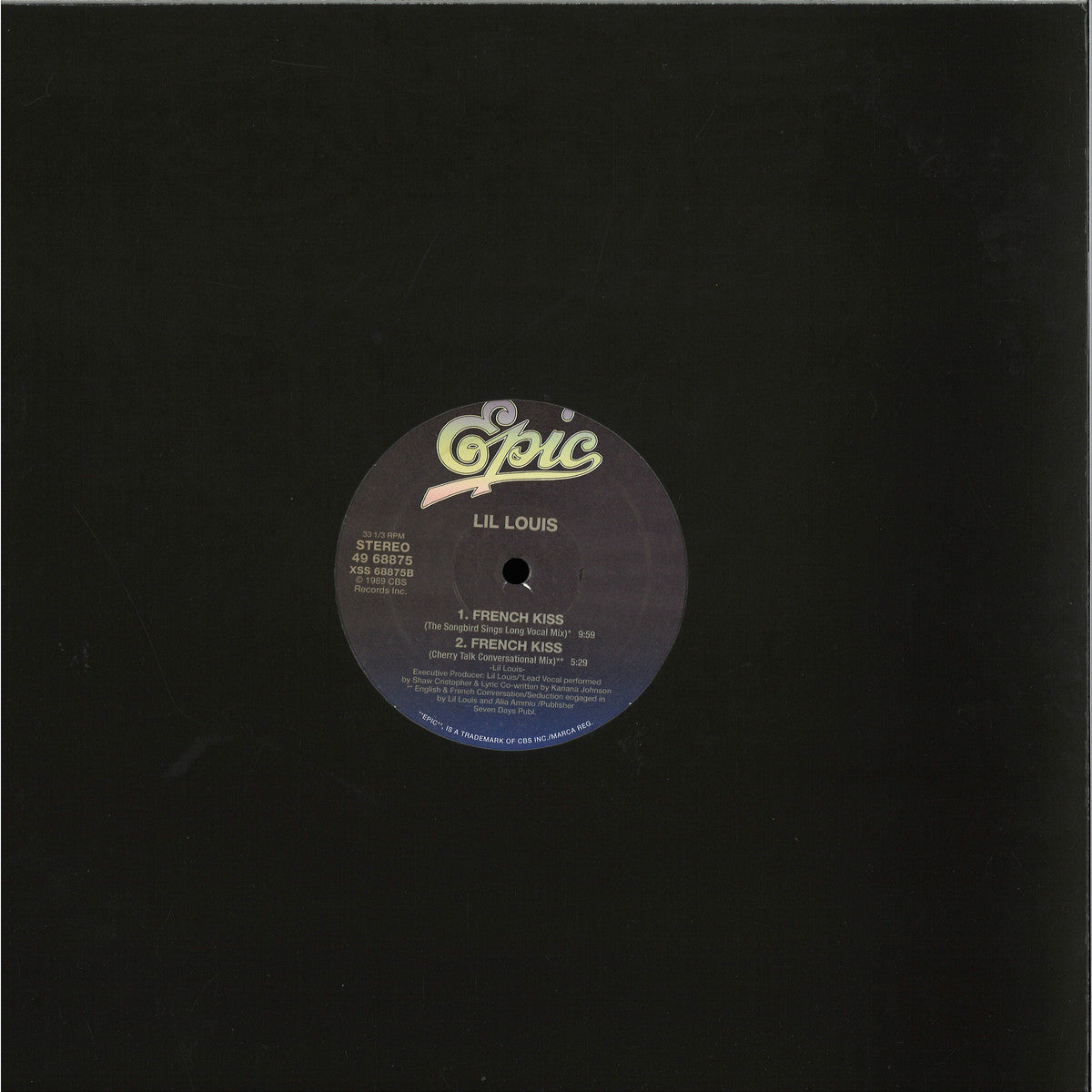 Lil Louis - French kiss (12" Maxi Single)
