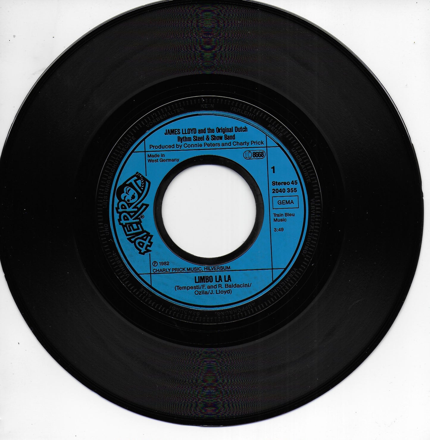 James Lloyd & The Original Dutch Rythm Steel And Show Band - Limbo la la (Duitse uitgave)